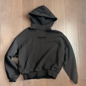 Fear of God Essentials Jet Black Hoodie